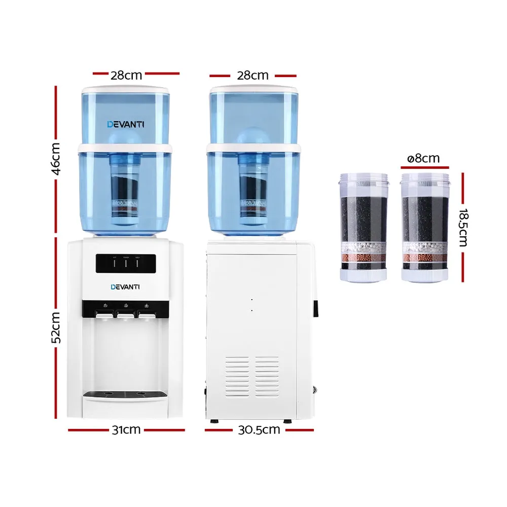 22L 6-Stage Countertop Water Cooler Dispenser - Devanti