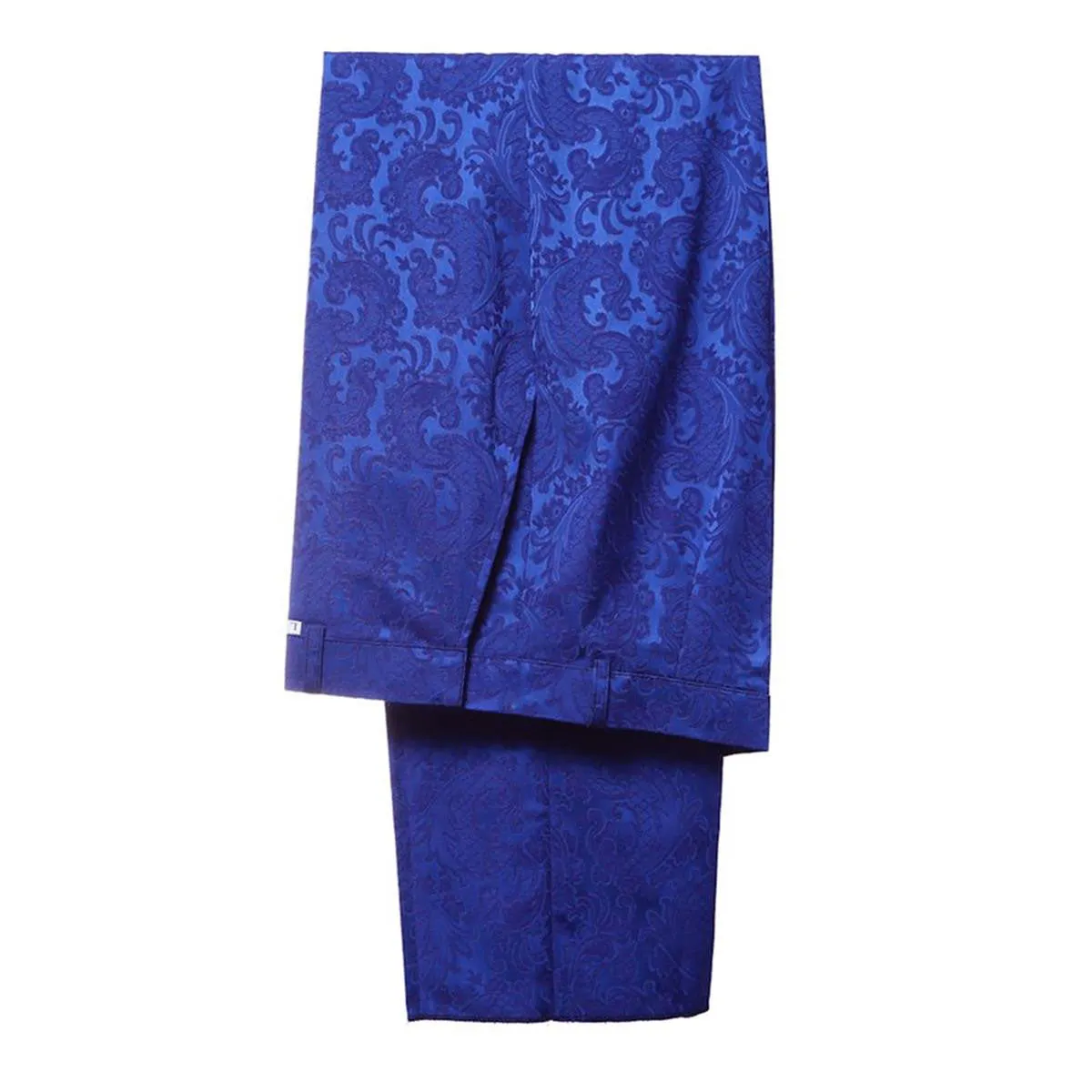 3-Piece Slim Fit Jacquard Suit Blue