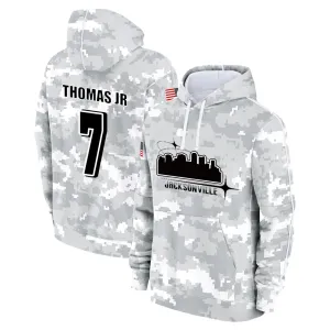 #7 Thomas JR Salute to Players Hoodie Jacksonville Jaguars Fashion Fan Hoodies Fall Fleece Tops American Football Fan Gifts