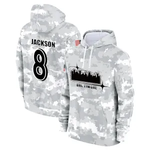 #8 Jackson Salute to Players Hoodie Baltimore Ravens Fashion Fan Hoodies Fall Fleece Tops American Football Fan Gifts