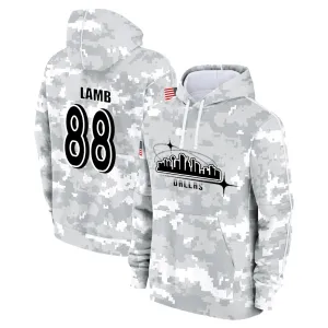 #88 Lamb Salute to Players Hoodie Dallas Cowboys Fashion Fan Hoodies Fall Fleece Tops American Football Fan Gifts