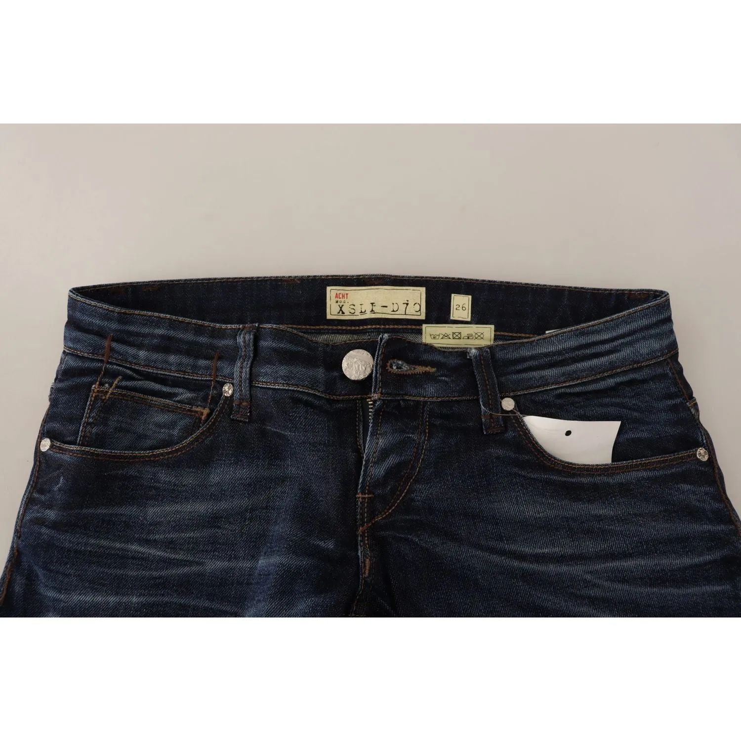 Acht Chic Slim Fit Blue Washed Jeans