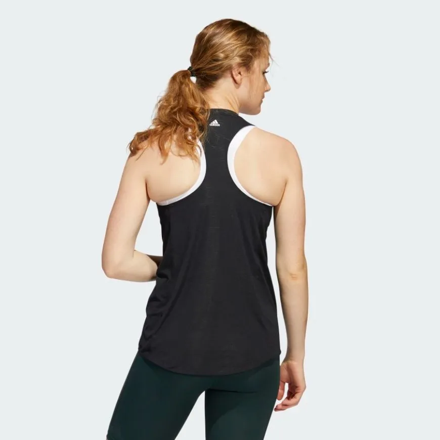 Adidas 3-Stripes Logo Tank Women Training Tank Black/White