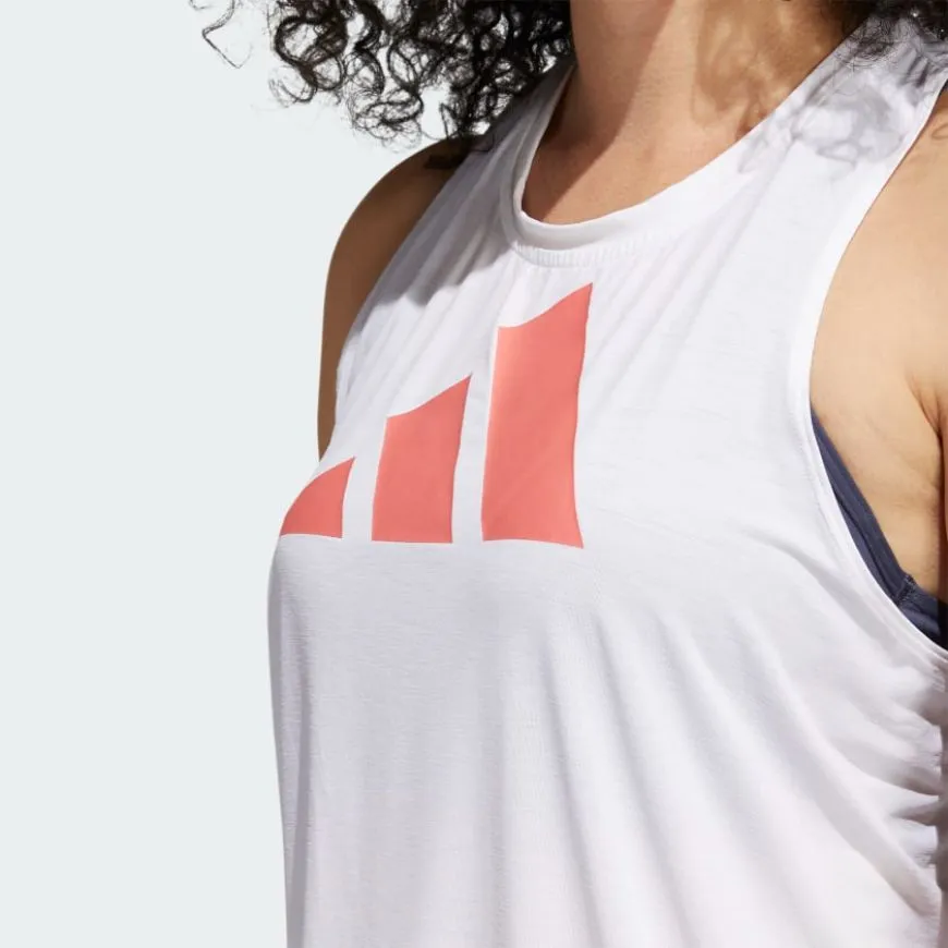 Adidas 3-Stripes Logo Women Training Tank White