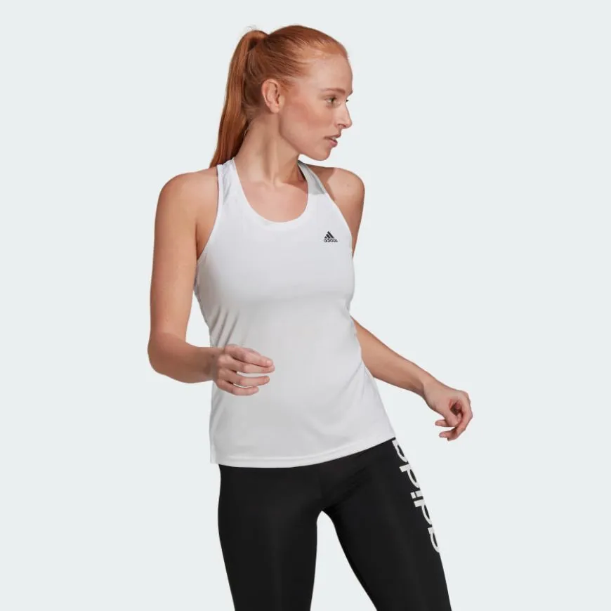 Adidas Designed To Move 3-Stripes Sport Women Training Tank White/Black