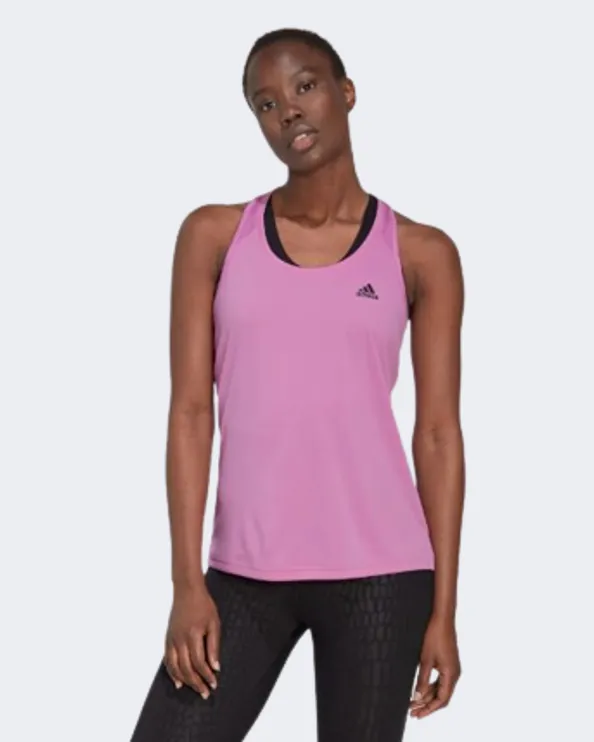 Adidas Designed To Move 3-Stripes Women Training Tank Purple Hn1041