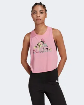 Adidas Floral Women Training Tank Pink Hm4509