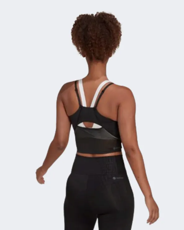 Adidas Hiit 45 Seconds Crop Women Training Tank Black Hk4717