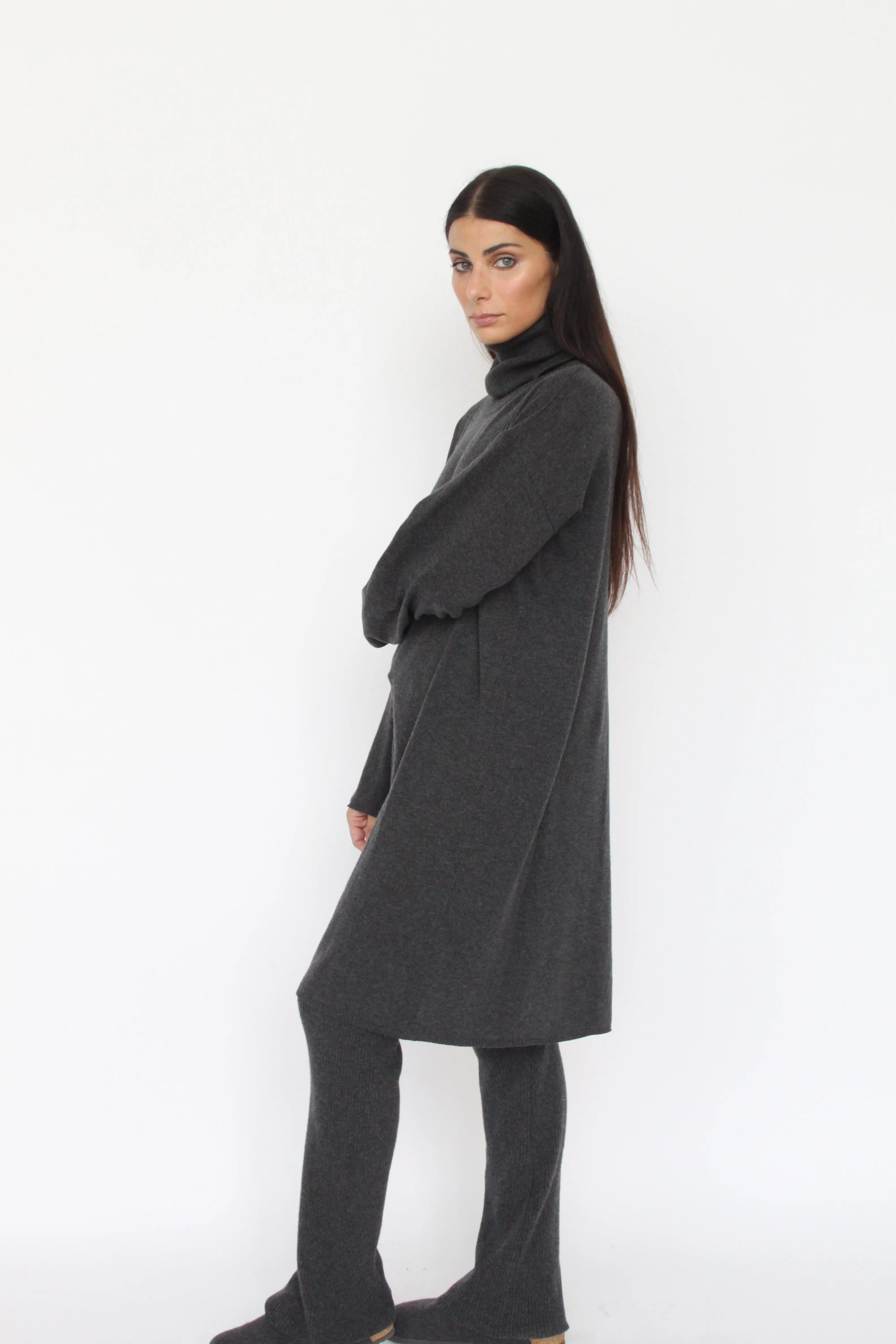 Allison Turtleneck Sweater With Slit