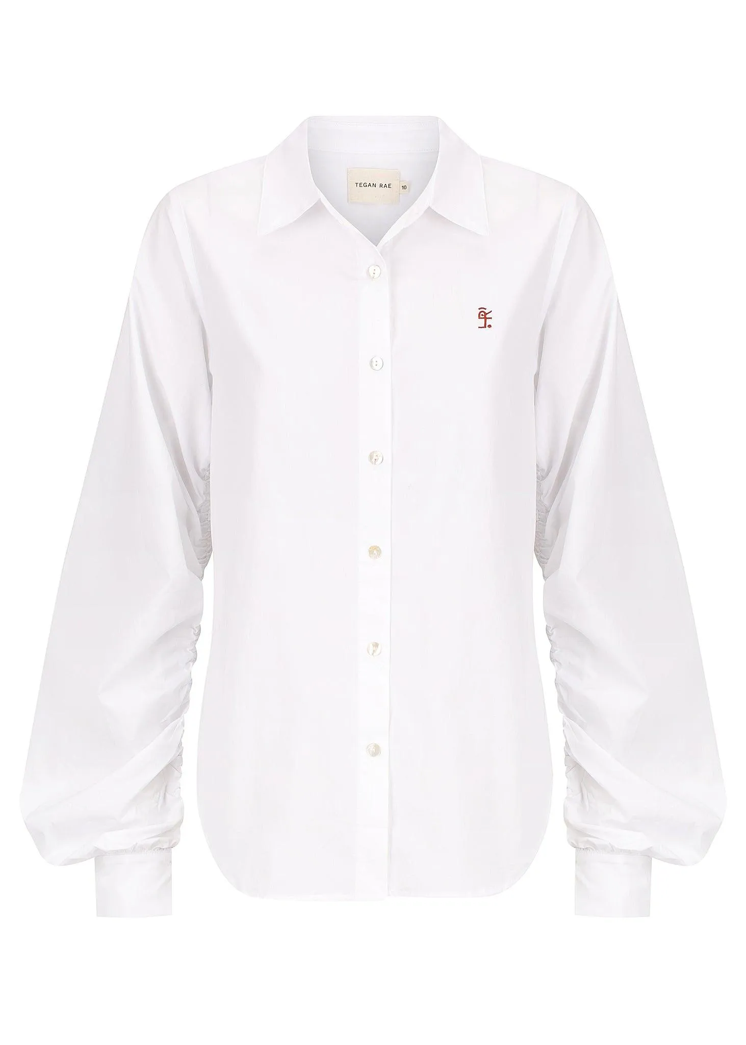 Amalfi Button Up Blouse - Pure White Cotton