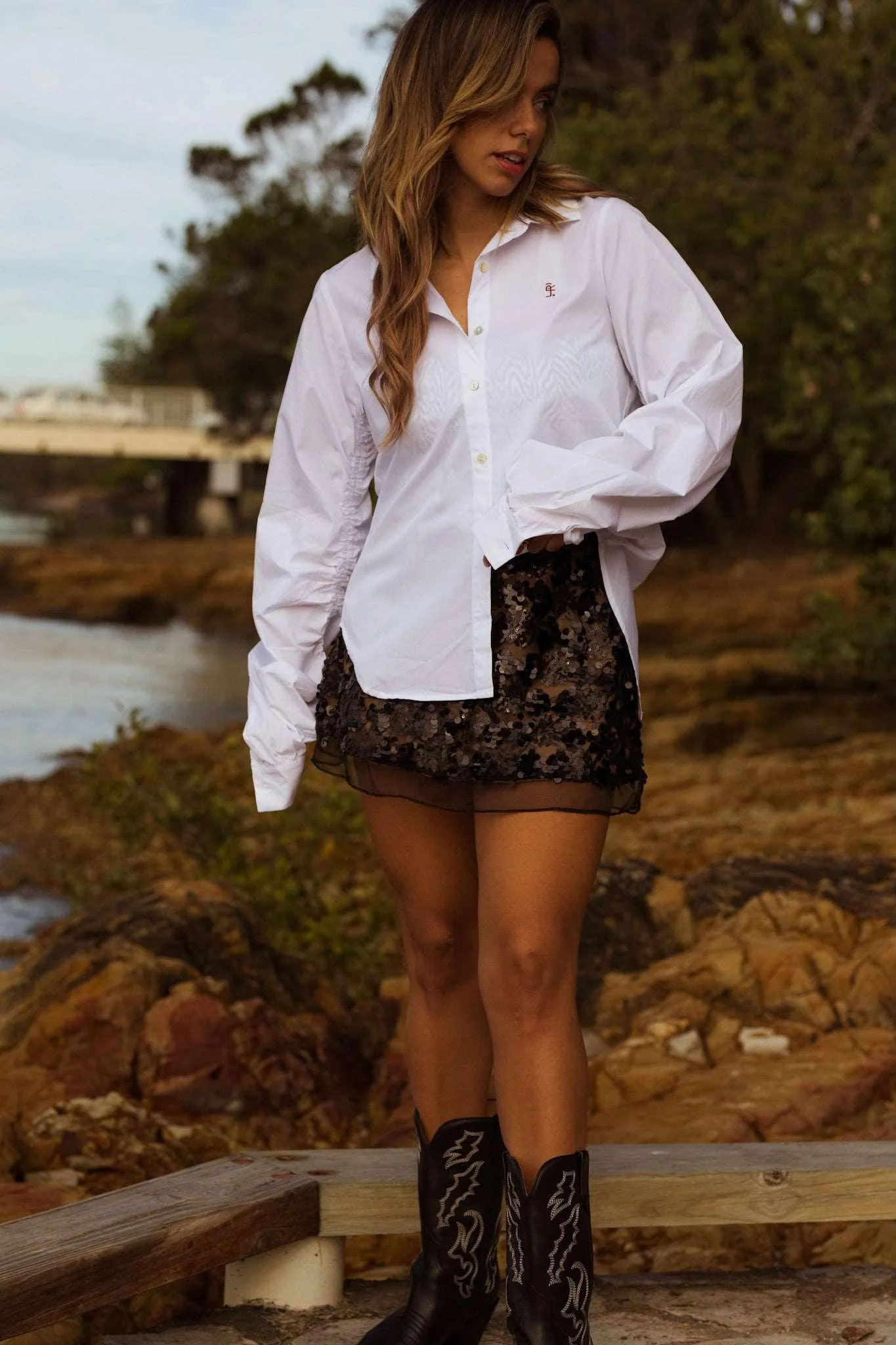 Amalfi Button Up Blouse - Pure White Cotton