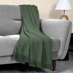 Anko Australia Acrylic & Polyester Lyla Sofa Throw | Super Soft, Warm Throws for Sofa and Couch | Reversible Machine Washable & Fade Resistant Throw Blanket | Green | Ideal for Gifts | 152x127cm