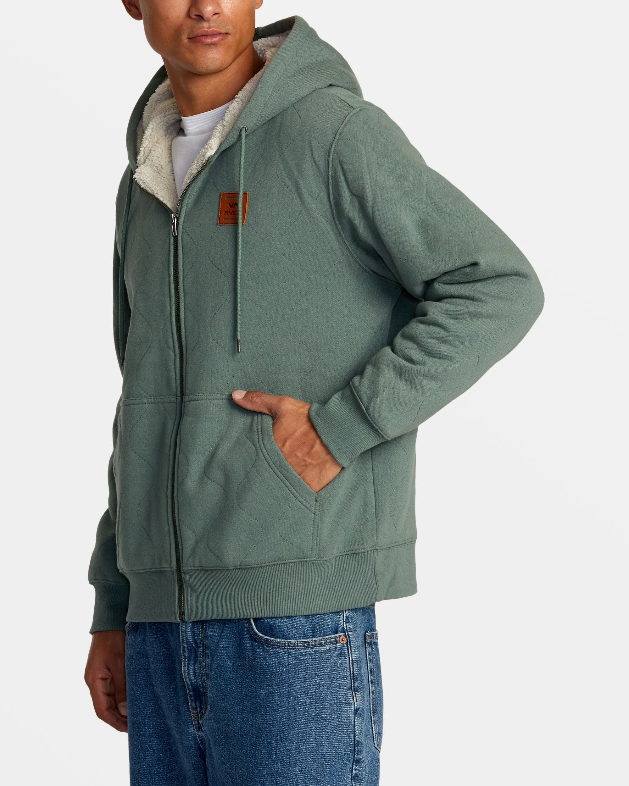 Arrow Zip Hoodie - Jade