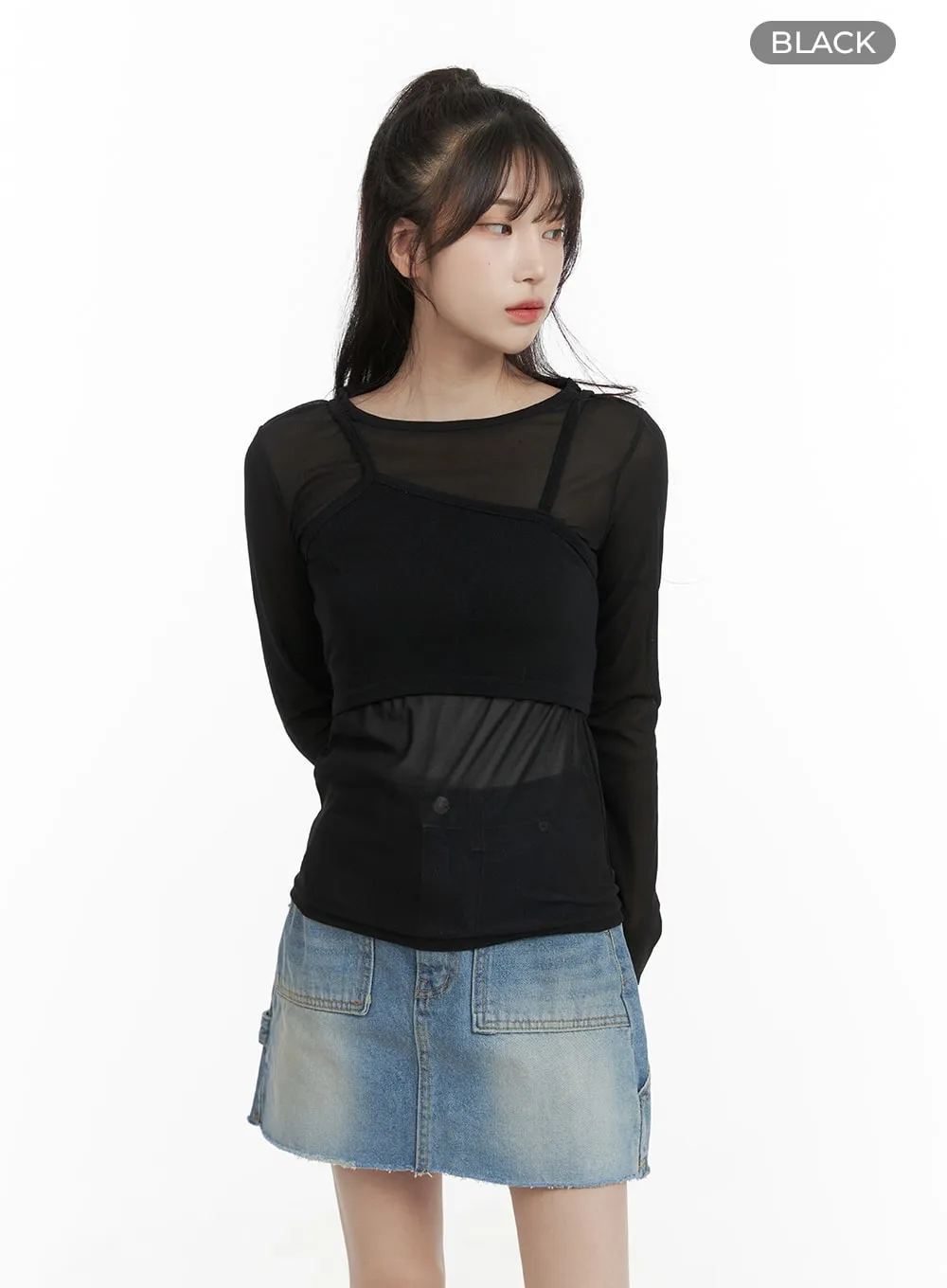 Asymmetrical Layered Top CA403