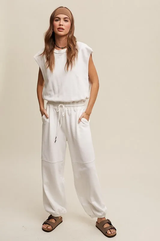 Athleisure French Terry Jogger Jumpsuit