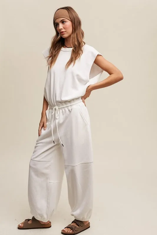 Athleisure French Terry Jogger Jumpsuit