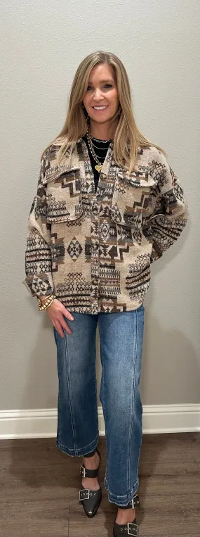 Aztec Printed Shacket