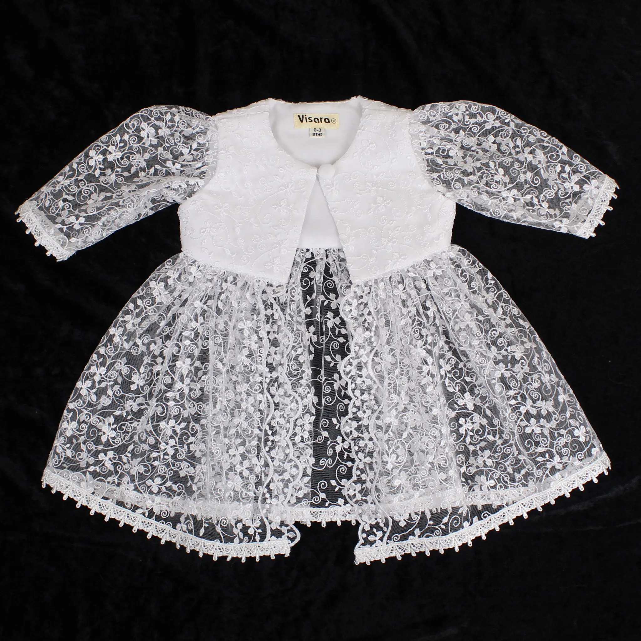 Baby Girls Christening/ Occasion Dress and Lace Jacket