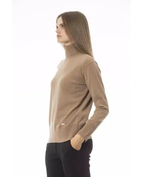 Baldinini Trend Women's Beige Wool Sweater - 40 IT