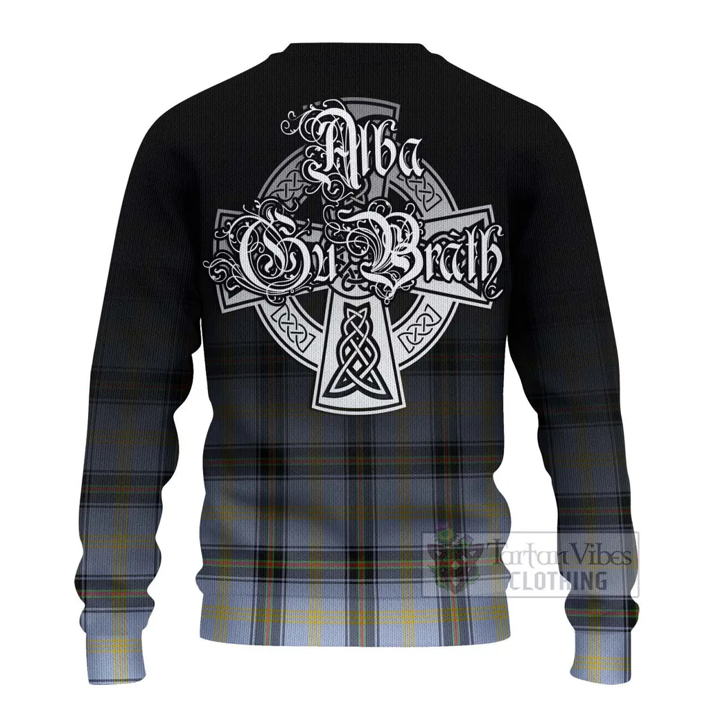 Bell Tartan Ugly Sweater Featuring Alba Gu Brath Family Crest Celtic Inspired