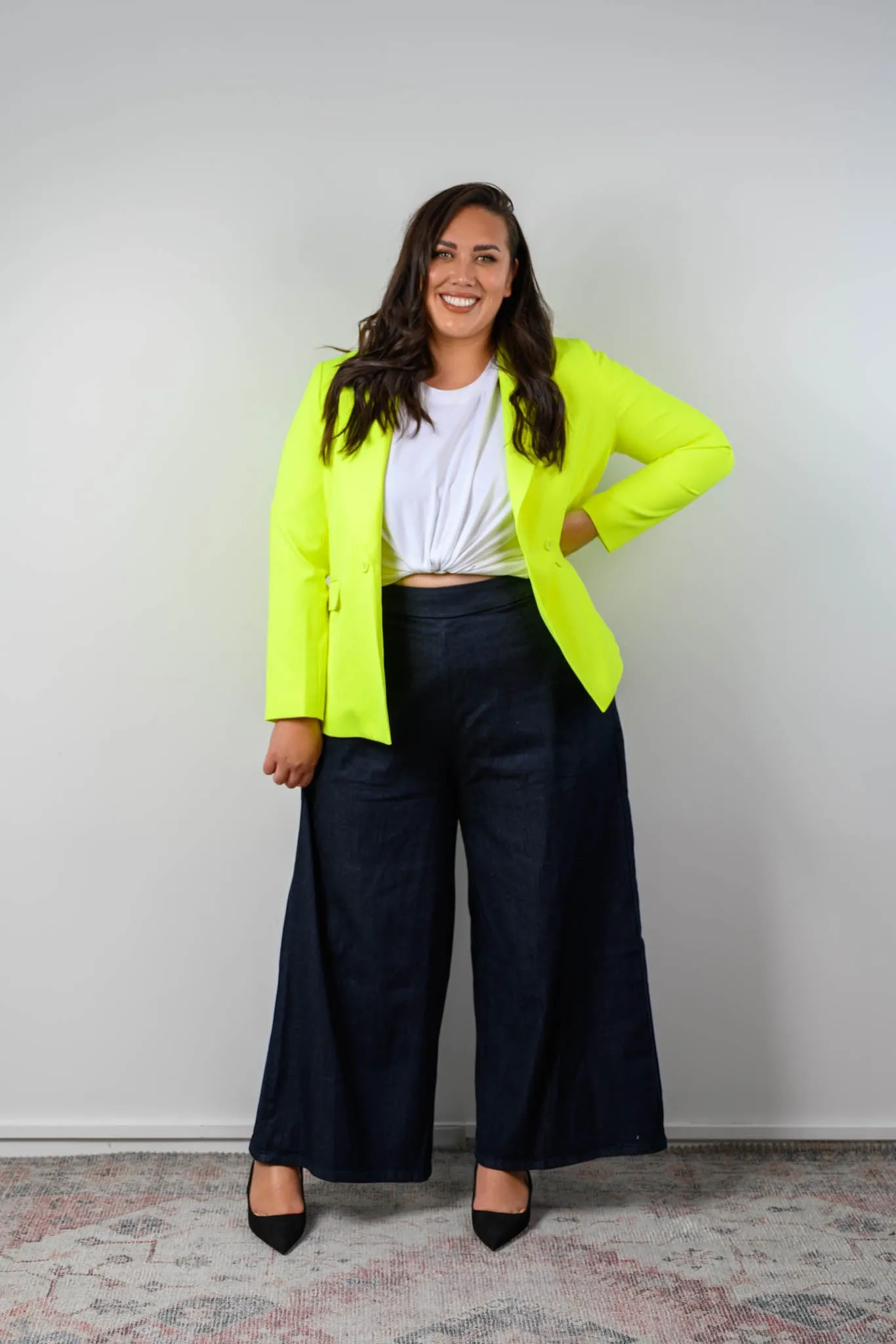 Betty Relaxed Fit Blazer - Neon Yellow