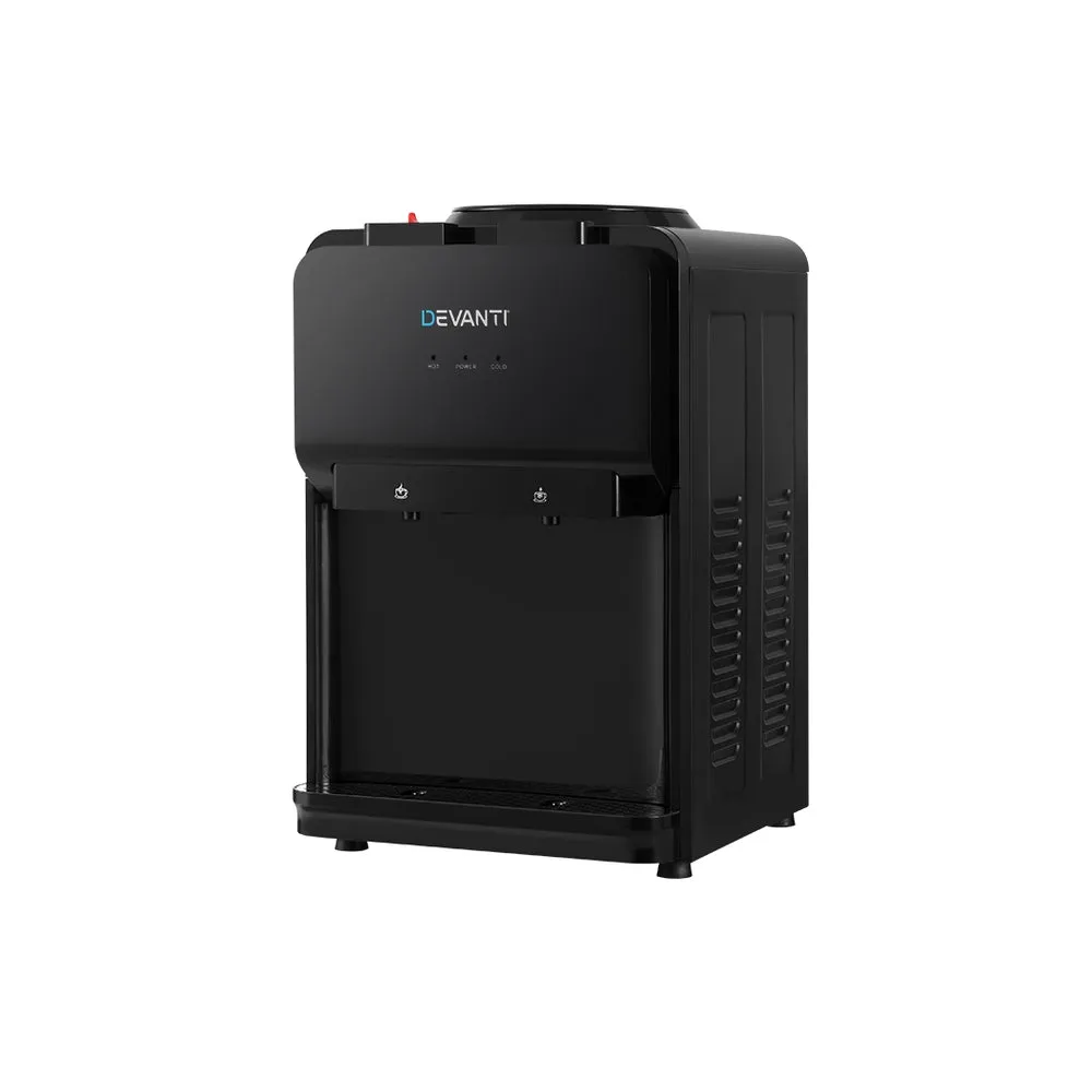 Black Bench Top Water Cooler with Dual Taps - Devanti