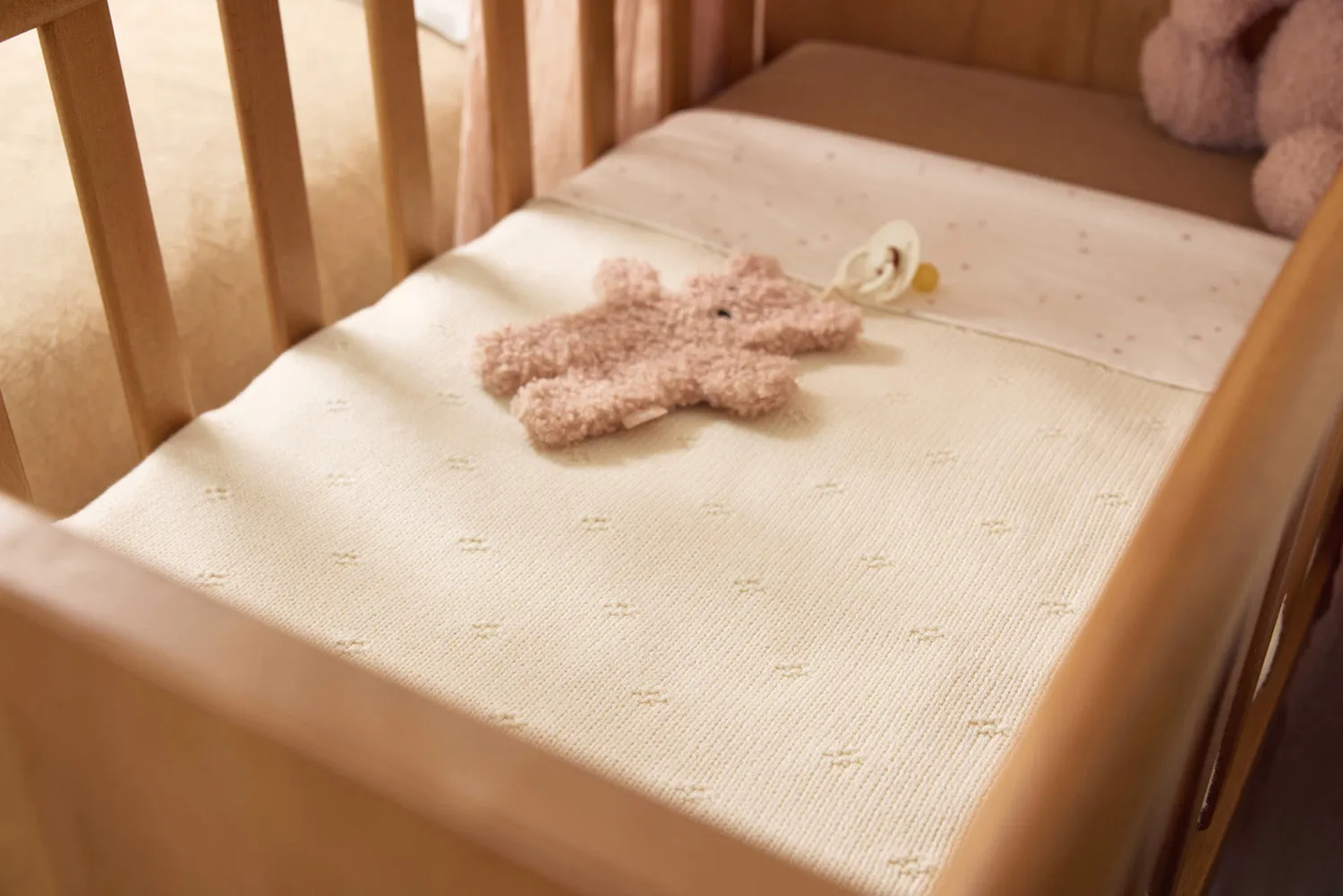 Blanket Cot 100x150cm Cosy Knit - Ivory