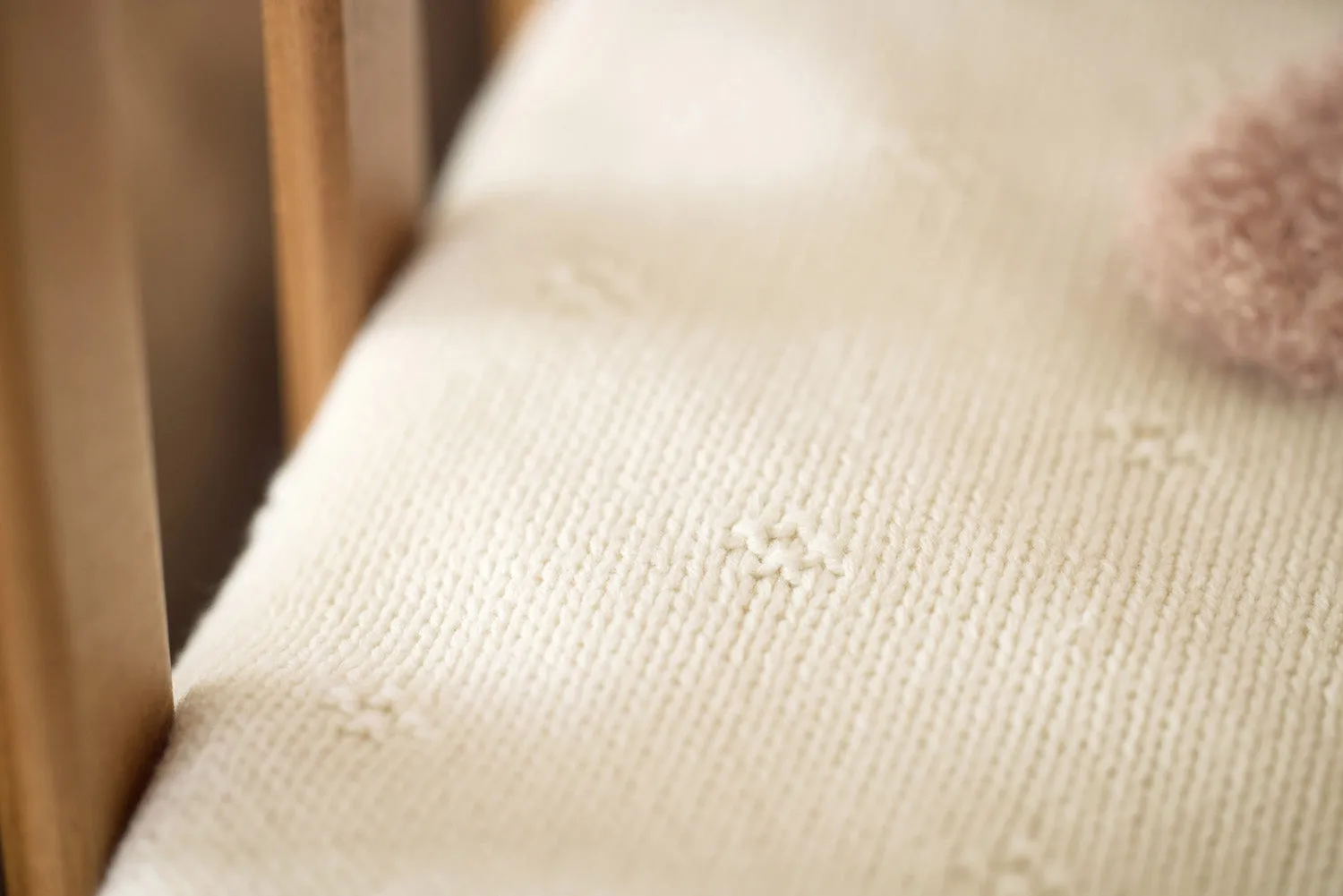 Blanket Cot 100x150cm Cosy Knit - Ivory