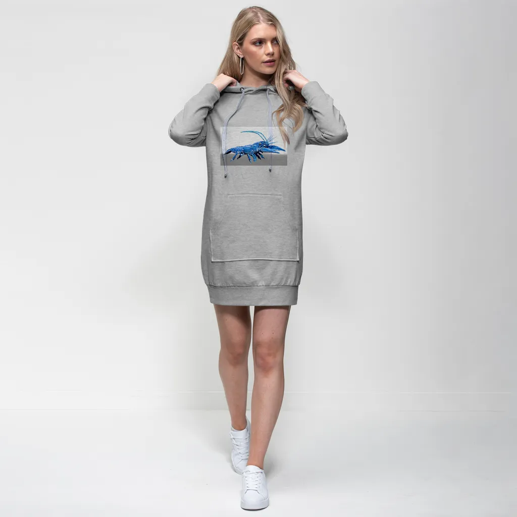 Blue Crawfish Premium Adult Hoodie Dress