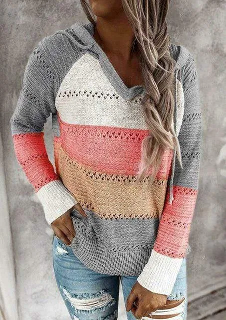 Boho Patchwork Pullover Sweater