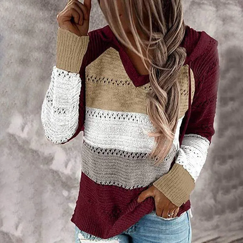 Boho Patchwork Pullover Sweater