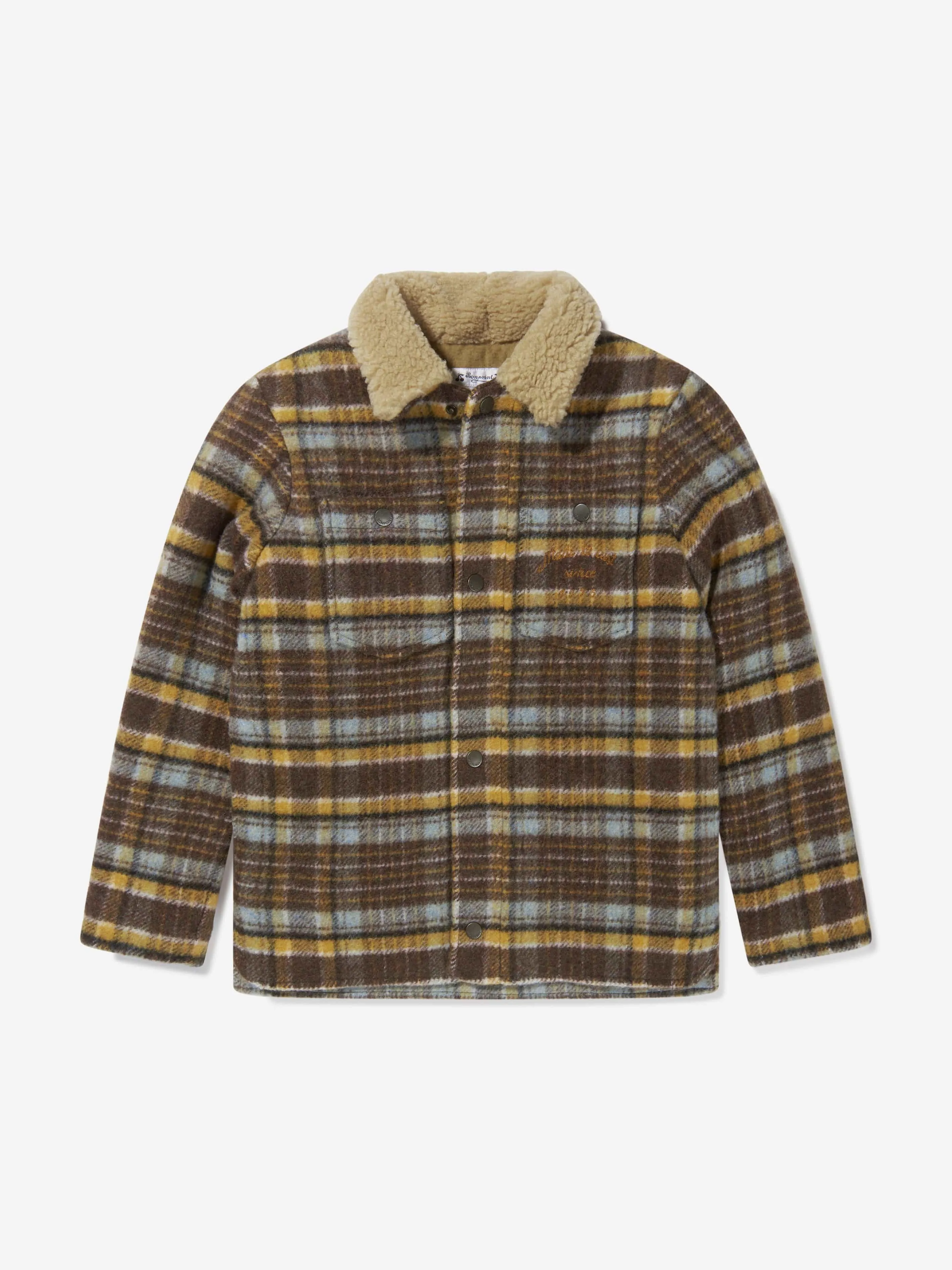 Bonpoint Boys Baxter Plaid Collared Shacket