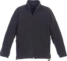 Boys Full Zip Polar Fleece Jacket-Charcoal