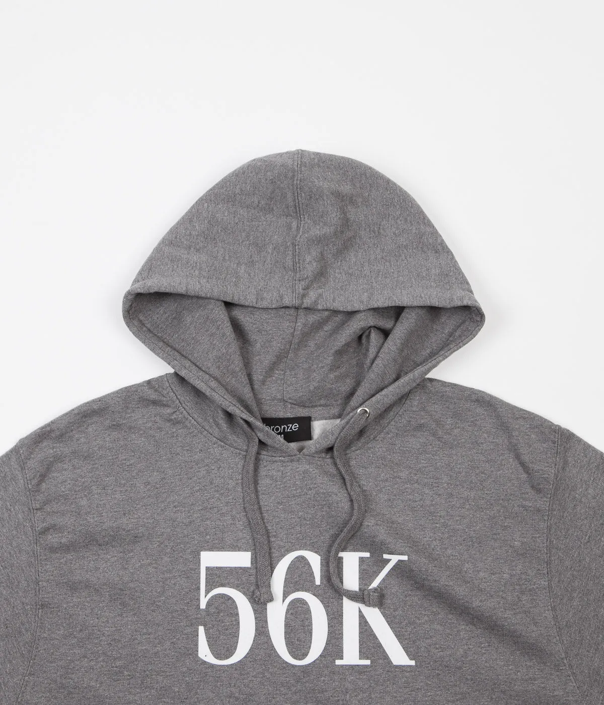 Bronze 56K Flock Print Hoodie - Grey