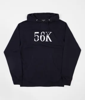 Bronze 56K Flock Print Hoodie - Navy