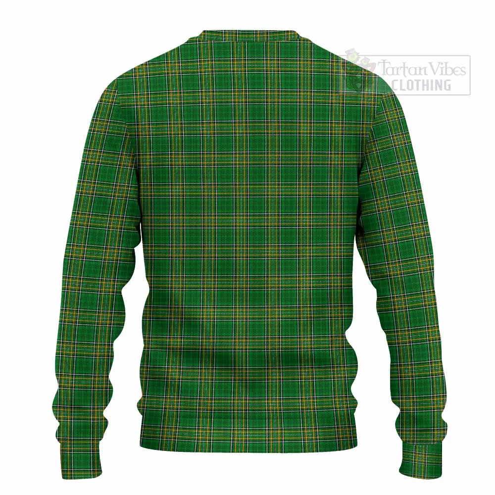 Browne Irish Clan Tartan Knitted Sweater with Coat of Arms