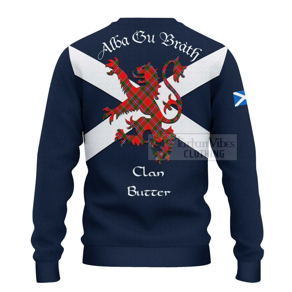 Butter Tartan Lion Rampant Ugly Sweater Proudly Display Your Heritage with Alba Gu Brath and Clan Name