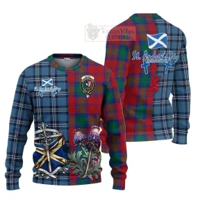 Byres (Byses) Tartan Knitted Sweater Happy St. Andrew's Day Half Tartan Style