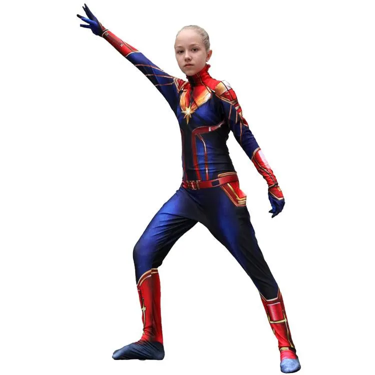 Captain Marvel the super hero Avenger Girl costume for Girls-