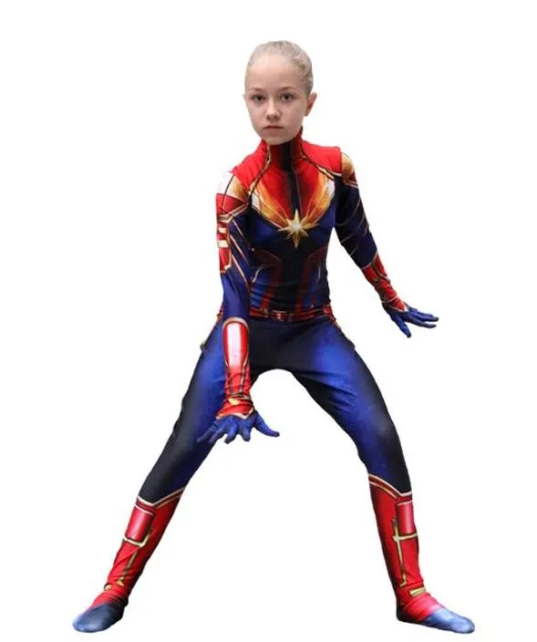 Captain Marvel the super hero Avenger Girl costume for Girls-