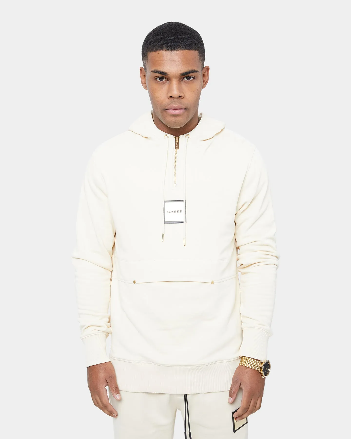 Carré Elite 3/4 Zip Hoodie Light Stone