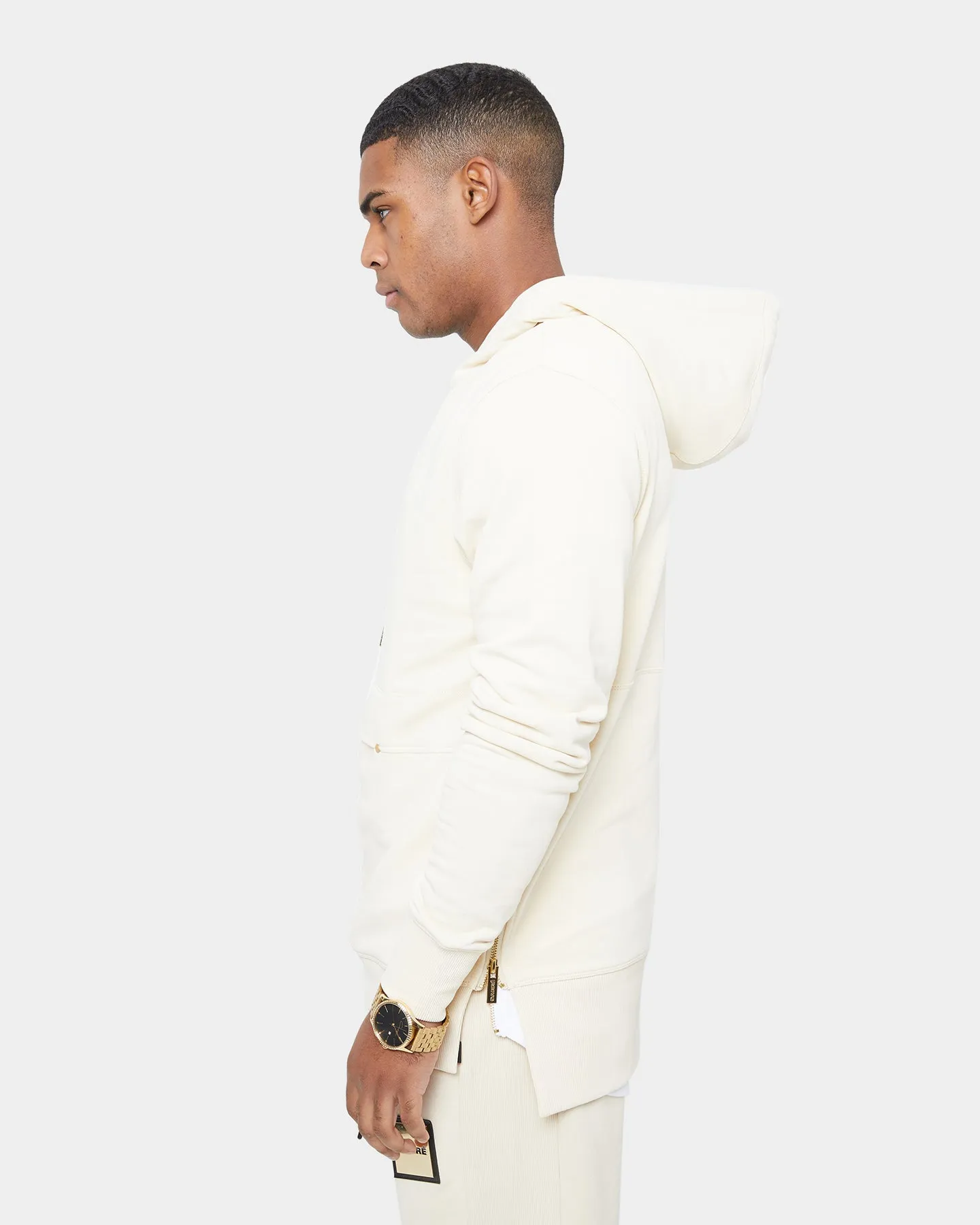 Carré Elite 3/4 Zip Hoodie Light Stone