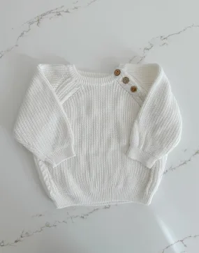 Chunky Knit Sweater - White