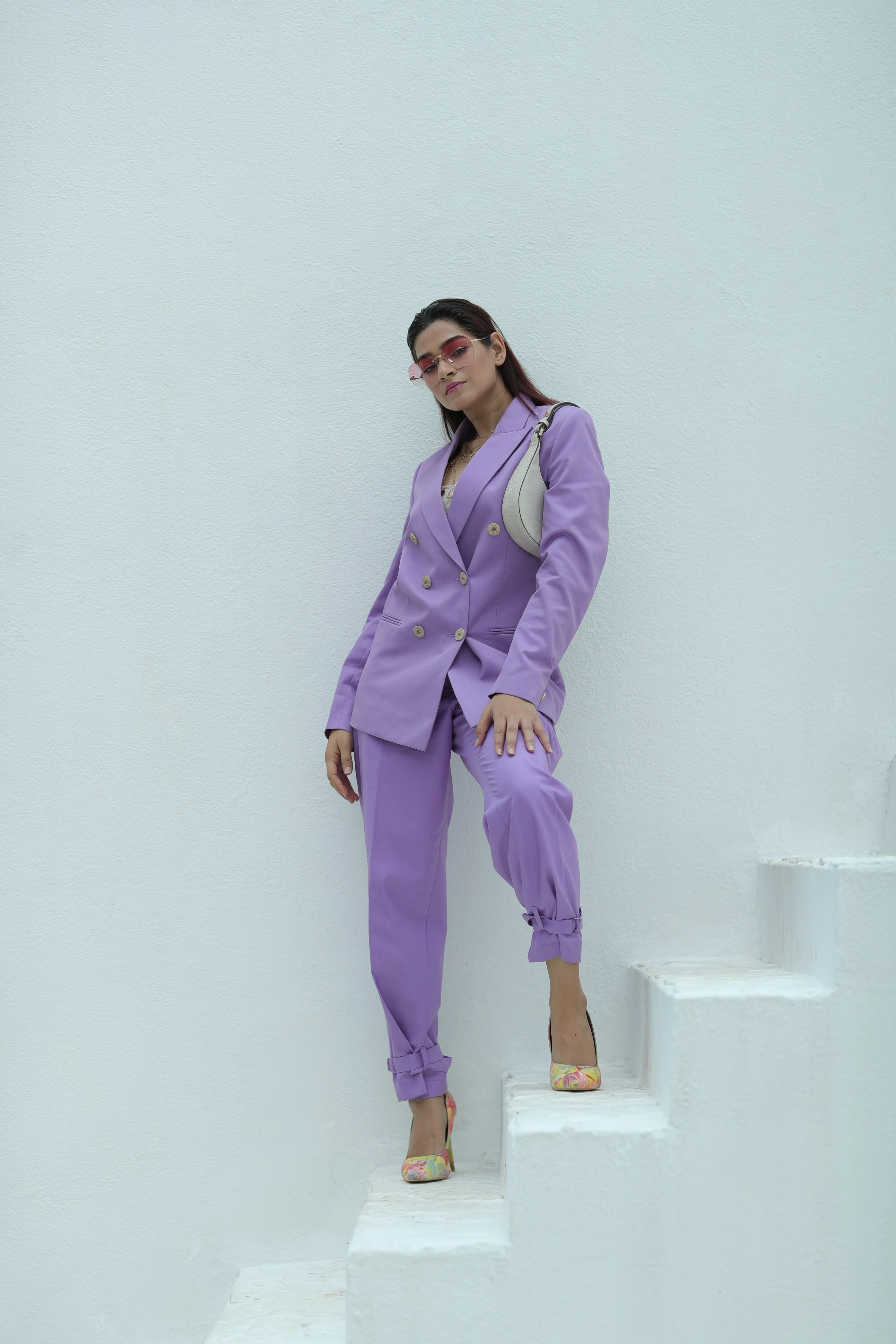 Classic Lilac Office Blazer For Women