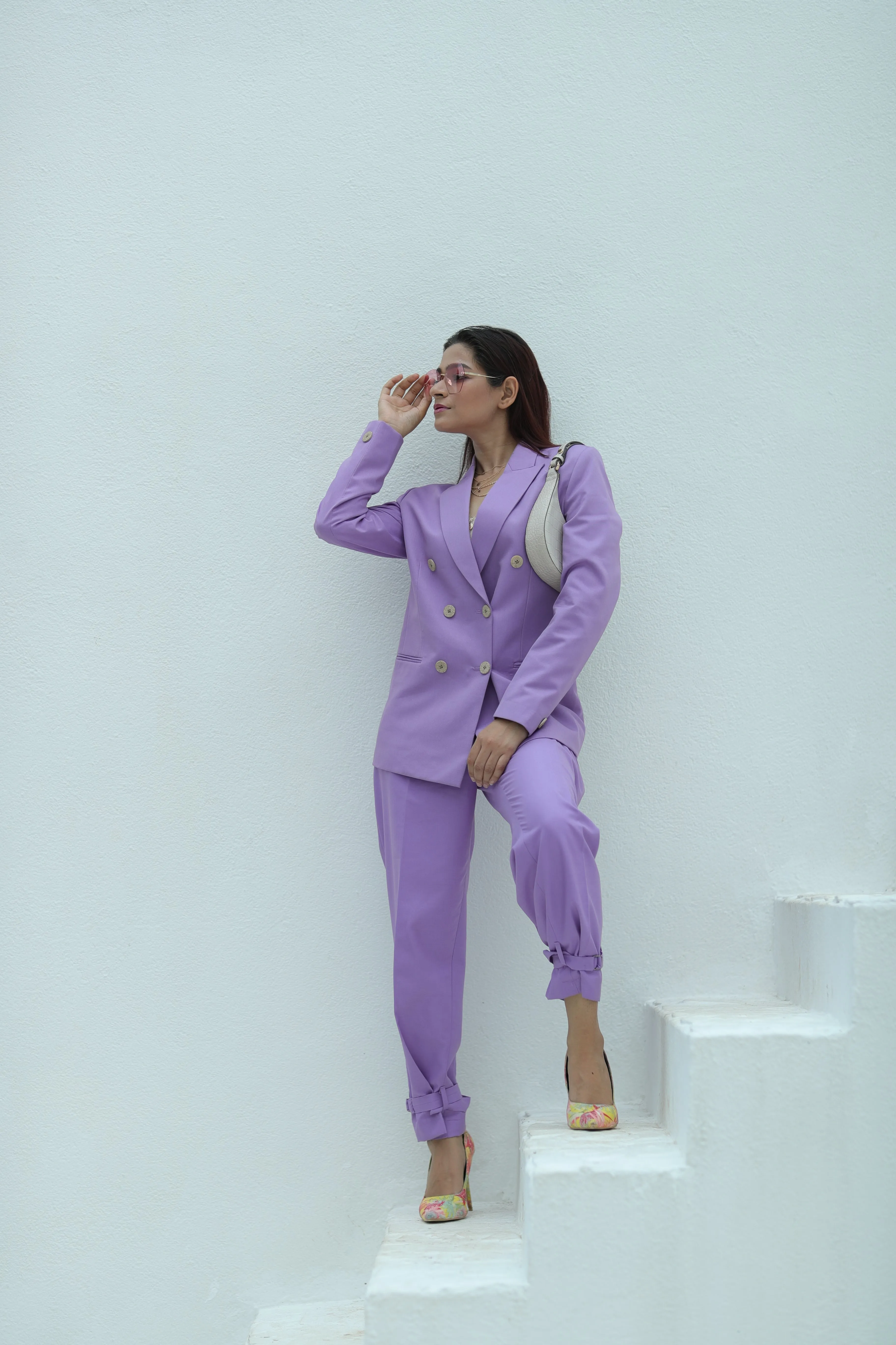 Classic Lilac Office Blazer For Women