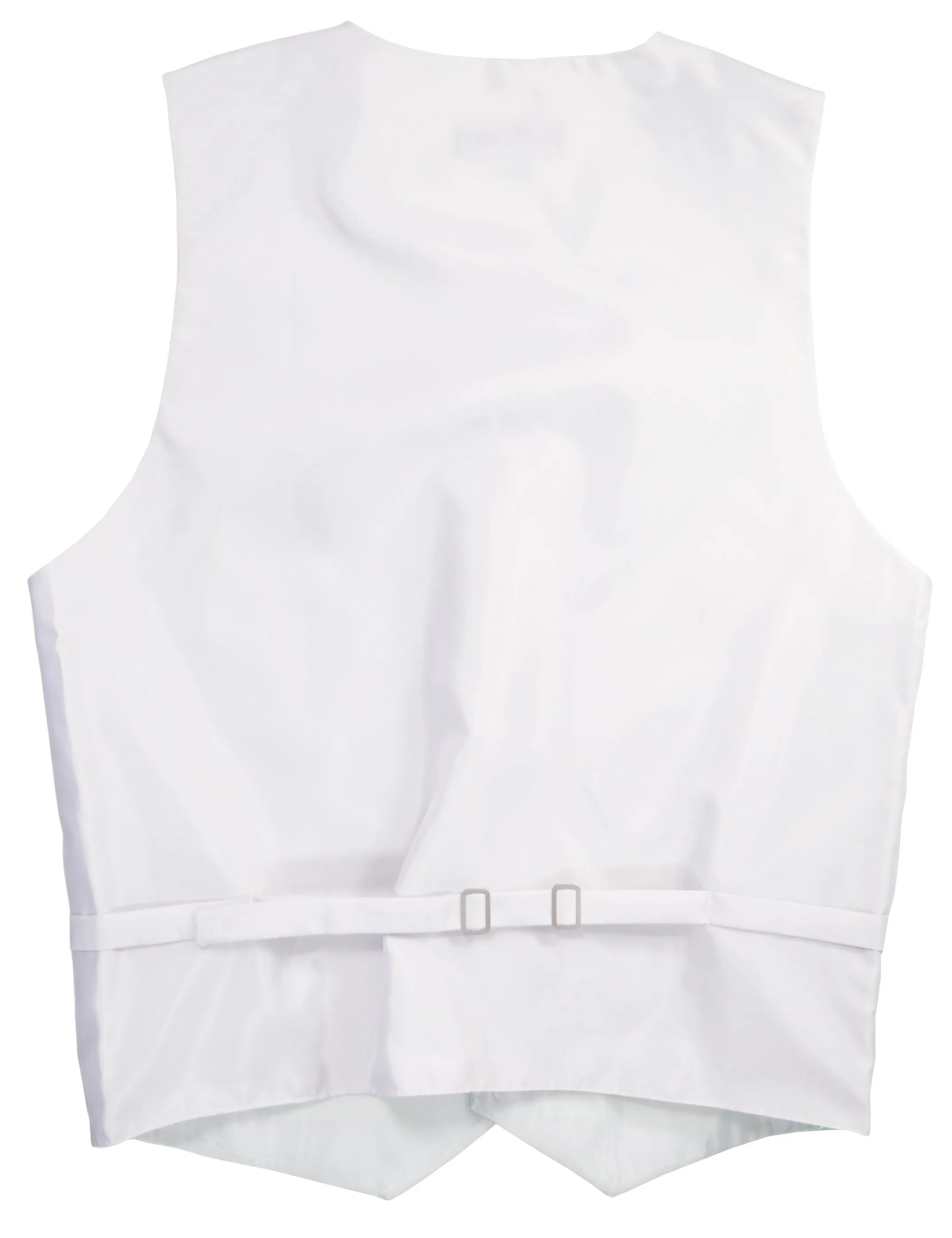 Classic Solid White Mens Tuxedo Vest Set