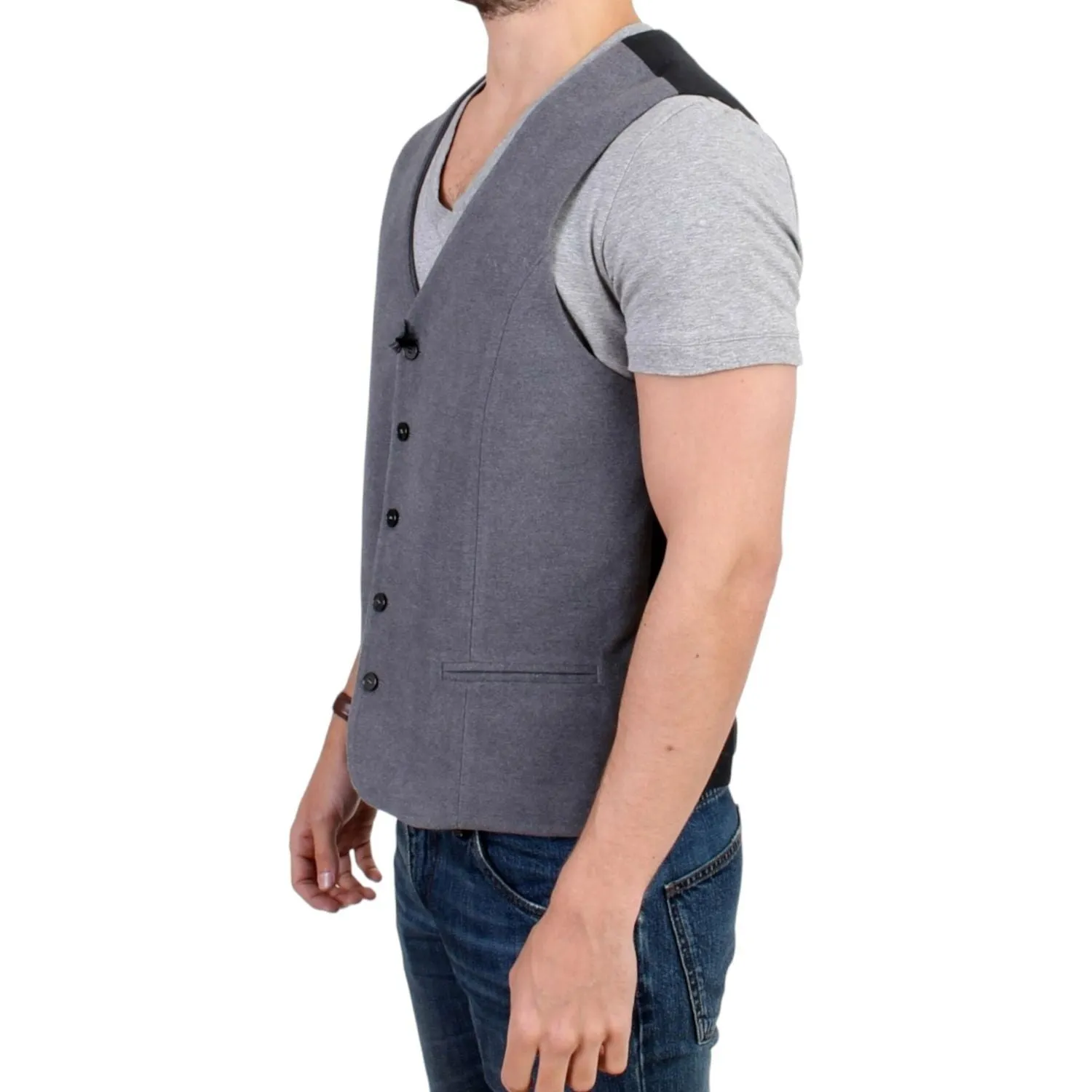 Costume National Chic Gray Casual Vest