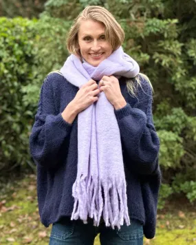 Cosy Plain Winter Scarf - Lilac