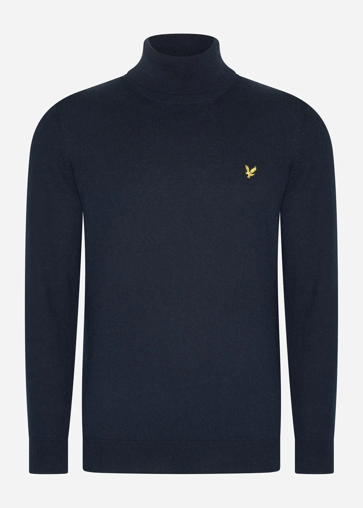 Cotton merino turtleneck jumper - dark navy