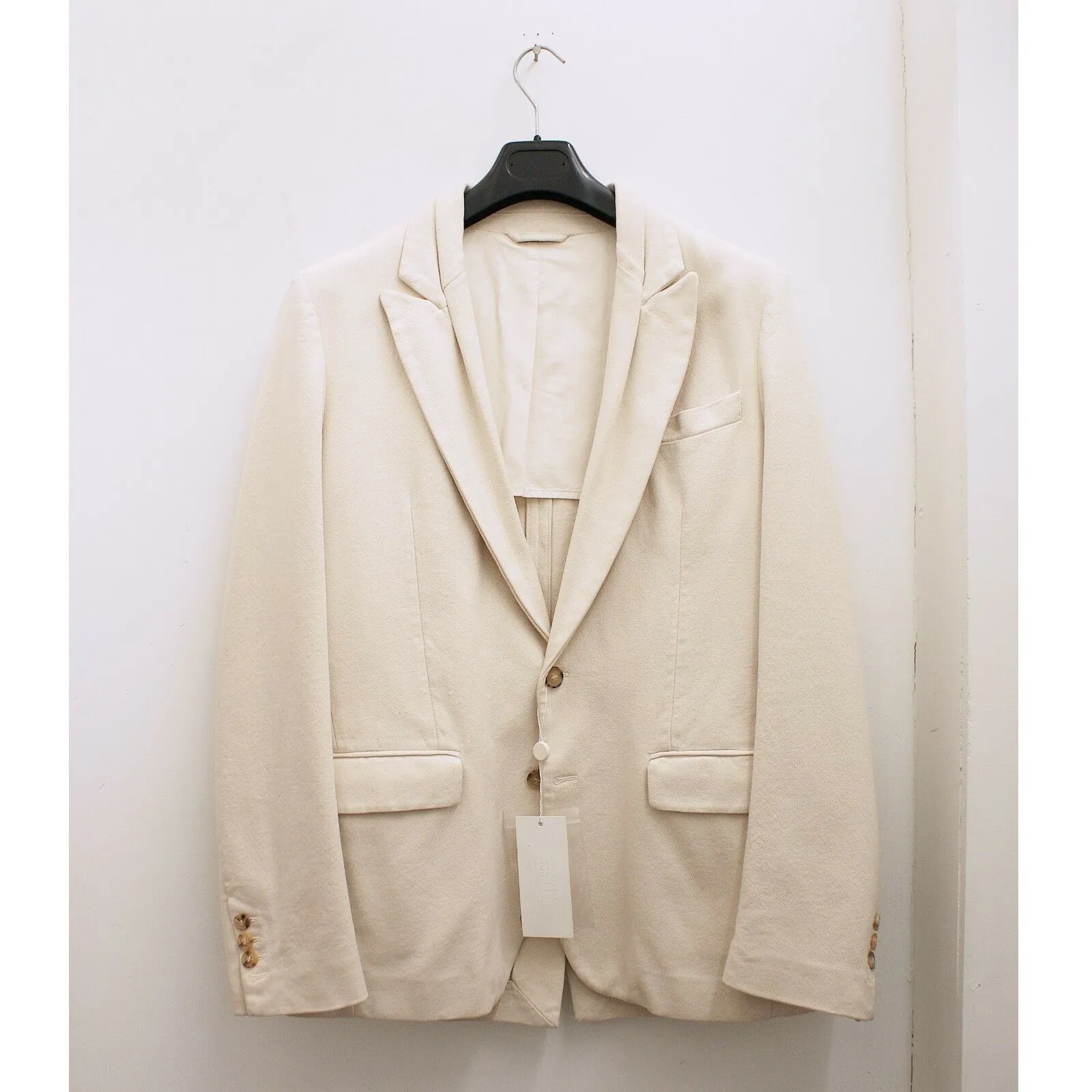 Cotton Twill Blazer In Ivory